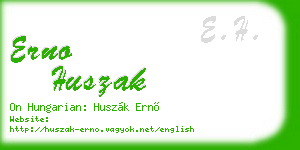 erno huszak business card